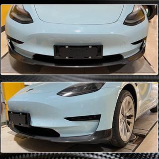 Nakładka na przedni zderzak Lip V7 (2017-2023, Carbon) Tesla Model 3 2017- zdjęcia 3