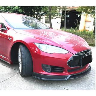 Nakładka na Przedni Zderzak Lip V2 (2012-2016, Carbon) Tesla Model S 2012– zdjęcia 3