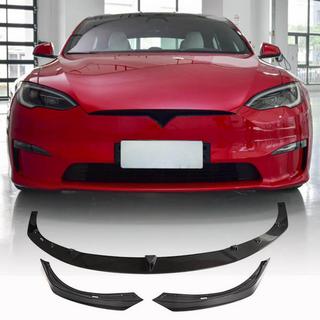Nakładka na Przedni Zderzak Lip V2 (2021+, Carbon) Tesla Model S 2012– zdjęcia 1