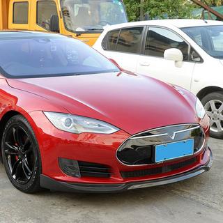 Nakładka na Zderzak Przedni Lip V1 (2012-2016, Carbon) Tesla Model S 2012– zdjęcia 1