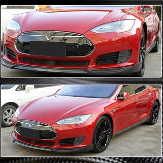 Nakładka na Zderzak Przedni Lip V1 (2012-2016, Carbon) Tesla Model S 2012– zdjęcia 2