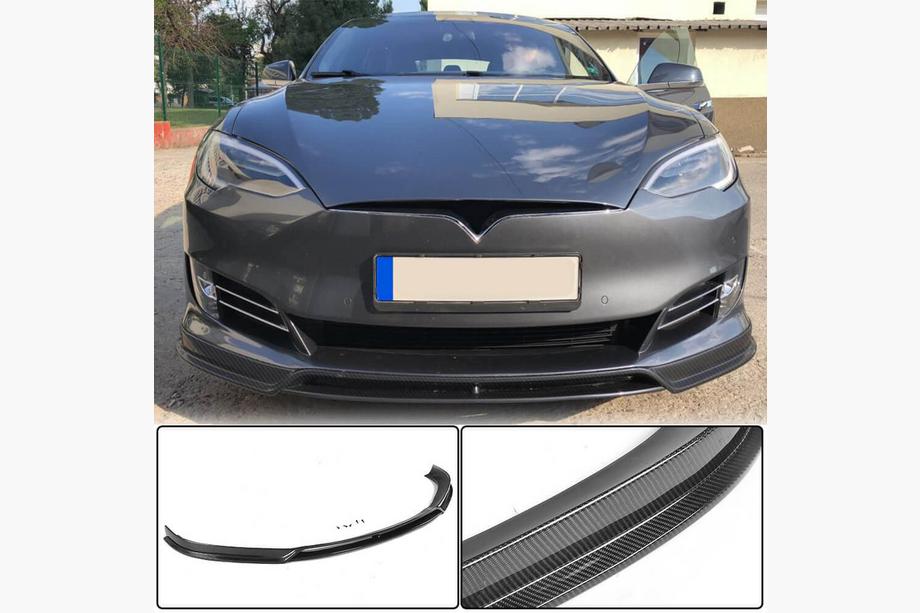 Tesla Model S 2012– Nakładka na Przedni Zderzak Lip (2016-2021, Carbon) Image