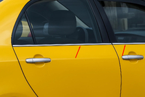 Toyota Corolla 2002-2007 Zewnetrzne Ozdobne Listwy Szyb Stal Nierdzewna (4 szt) zdjęcia 1