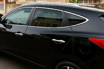 Hyundai IX-35 2010-2015 Zestaw chromowanych obramowań szyb (10 szt, stal nierdzewna) zdjęcia 1