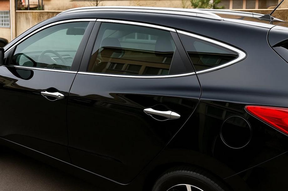 Hyundai IX-35 2010-2015 Zestaw chromowanych obramowań szyb (10 szt, stal nierdzewna) Image