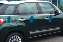 Fiat 500/500L 2013-2022 Listwy szyb (6 szt, stal nierdzewna) zdjęcia 2