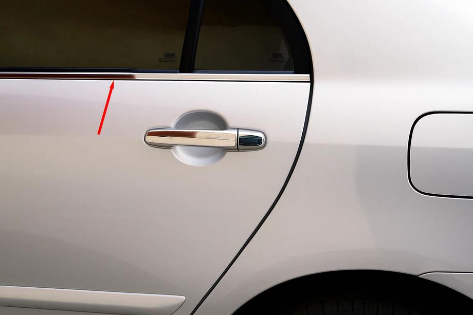 Toyota Verso 2009–2018 Zewnętrzne listwy ozdobne szyb stal nierdzewna (4 szt.) Image