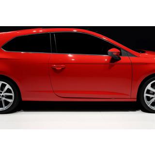 Listwy szyb bocznych stal nierdzewna (3-drzwiowy, 6 szt.) Seat Leon 2013-2020 zdjęcia 1