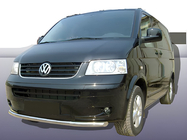 Volkswagen T5 Multivan 2003–2010 Przedni pojedynczy orurowanie (stal nierdzewna) 60mm zdjęcia 2