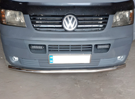 Volkswagen T5 Multivan 2003–2010 Przedni pojedynczy orurowanie (stal nierdzewna) 60mm zdjęcia 1