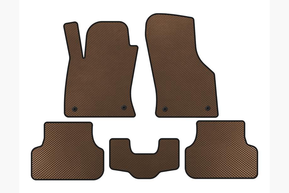 Seat Leon 2013-2020 Dywaniki EVA (2013-2016, SW, Brązowy) Image