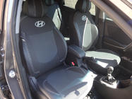 Hyundai Accent 2011-2017 Pokrowce Samochodowe (Skóra Syntetyczna↗Tkanina, Premium) zdjęcia 16