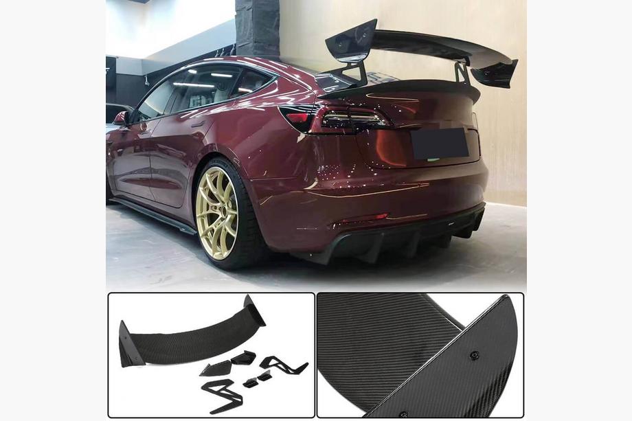 Tesla Model 3 2017- Spojler Tylny V6 (2017-2023, Włókno Węglowe) Image