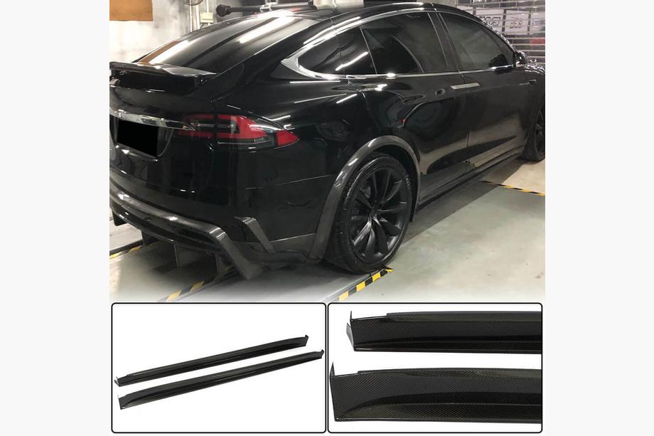 Tesla Model X 2015- Nakładki progowe (2015-2021, Carbon) Image