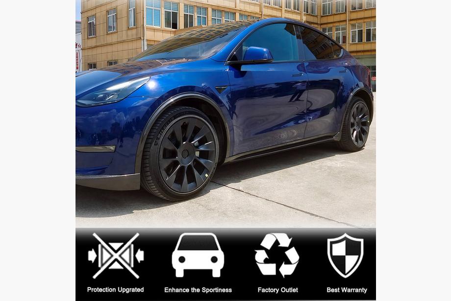 Tesla Model Y 2020- Nakładki progowe Carbon V2 (2019+) Zdjęcia 3