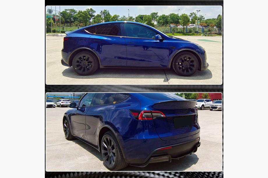 Tesla Model Y 2020- Nakładki progowe Carbon V2 (2019+) Zdjęcia 5