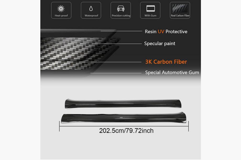 Tesla Model Y 2020- Nakładki progowe Carbon V2 (2019+) Zdjęcia 6