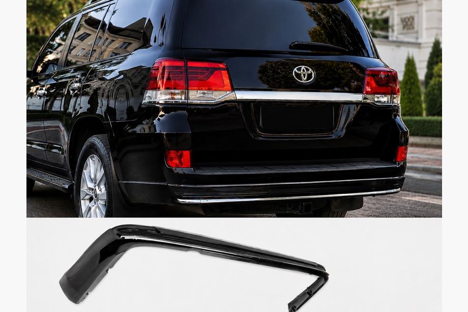 Toyota Land Cruiser 200 2007-2021 Nakładka tylna z chromem 2016↗ (Executive 2019/2021) Czarny Image