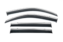 Hyundai Santa Fe 4 2018-2023 Deflektory szyb z chromowaną listwą Niken Luxury (2020-2023, 4 szt) zdjęcia 1