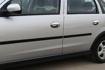 Opel Corsa C 2000-2006 Chromowane Nakładki na Klameki z Obwódką (8 szt., Stal Nierdzewna) zdjęcia 1