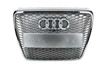 Audi A6 C6 2004-2011 Atrapa Chłodnicy RS-Style (Szary z Chromem) zdjęcia 5