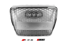 Audi A6 C6 2004-2011 Atrapa Chłodnicy RS-Style (Szary z Chromem) zdjęcia 1