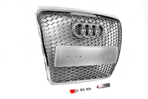 Audi A6 C6 2004-2011 Atrapa Chłodnicy RS-Style (Szary z Chromem) zdjęcia 2