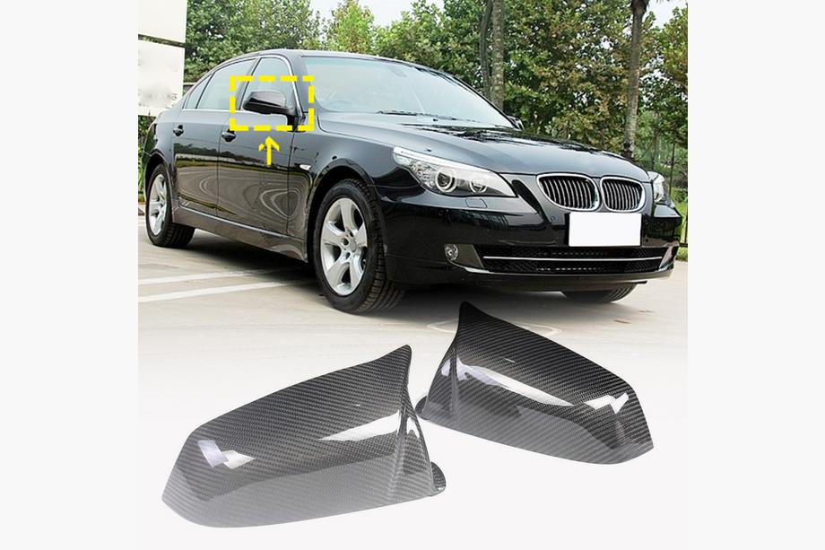 BMW 5 Series E60/E61 2003-2010 Nakładki na Lusterka (do 2007-2010, Carbon) Image