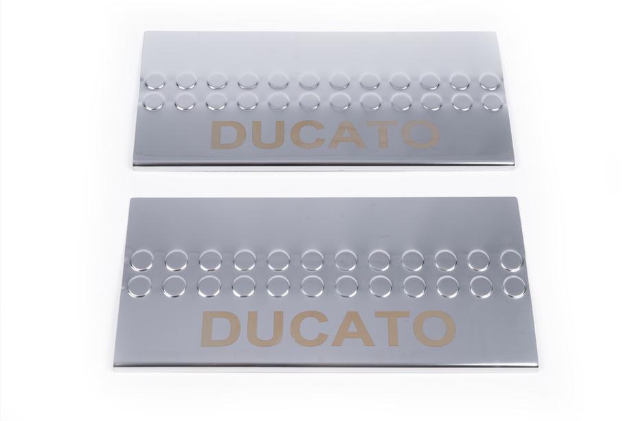 Fiat Ducato 2006-2025 Nakładki na progi wewnętrzne Carmos V1 (2 szt, stal nierdzewna) Zdjęcia 2