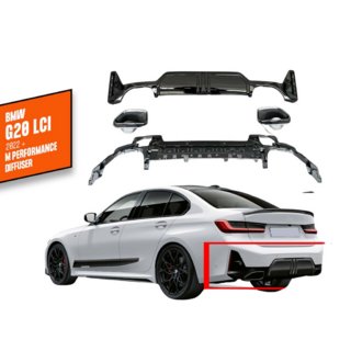 Tylny dyfuzor z końcówkami DPT (2022+, M-Performance) BMW 3 Series G20/G21 2018- zdjęcia 1