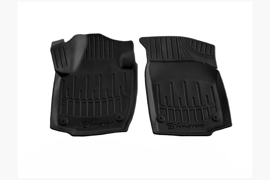 Skoda Rapid 2012-2019 Przednie dywaniki gumowe Stingray 3D (2 szt.) Image