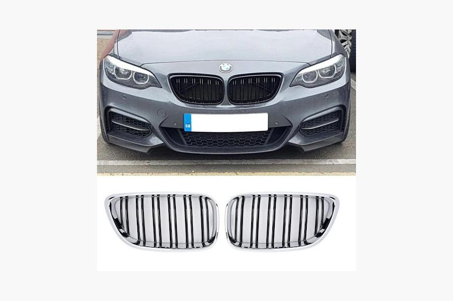 BMW 2 Series F22/F23 2014-2021 Nerki M-Look (Czarny Połysk z Chromowaną Ramką) Zdjęcia 2