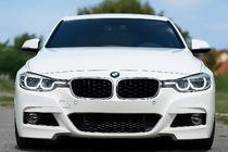 BMW 3 Series F30/F31 2012-2019 Nerki Diamond Black z chromowaną ramką zdjęcia 1