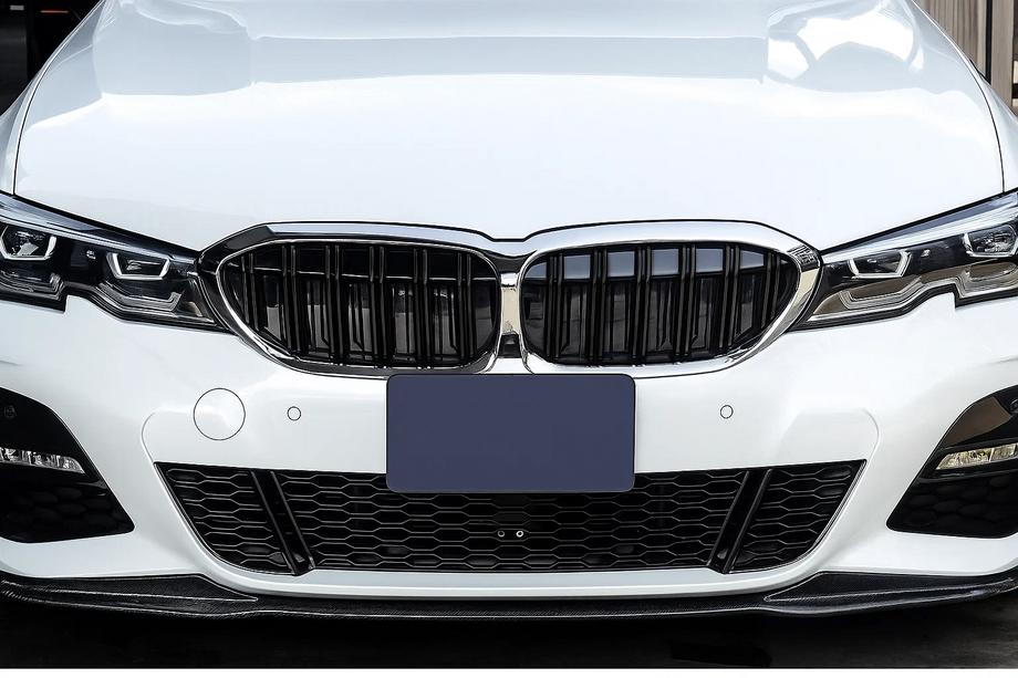 BMW 3 Series G20/G21 2018- Nerki M-Look V2 (2018-2022, Czarny Połysk z Chromowaną Ramką) Image