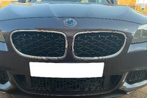 BMW 5 Series F10/F11 2010–2016 Nerki Diamond Black z chromowaną ramką zdjęcia 1