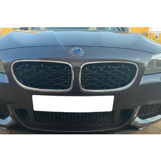 Nerki Diamond Black z chromowaną ramką BMW 5 Series F10/F11 2010–2016 zdjęcia 1