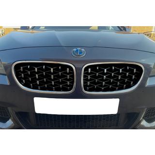 Nerki Diamond Silver (Obwódka Chrom) BMW 5 Series F10/F11 2010–2016 zdjęcia 1