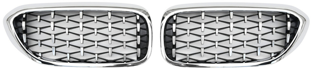 BMW Seria 5 G30/G31 2017–2023 Wloty powietrza Diamond Silver V1 (2017-2020, chromowana ramka) zdjęcia 2