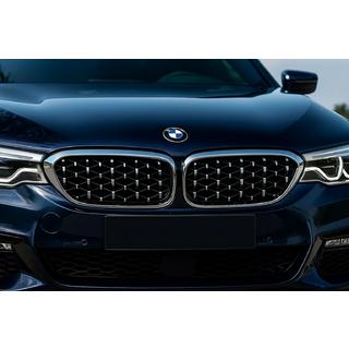 Wloty powietrza Diamond Silver V1 (2017-2020, chromowana ramka) BMW Seria 5 G30/G31 2017–2023 zdjęcia 1