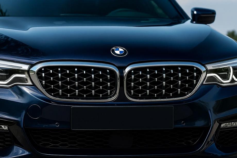 BMW Seria 5 G30/G31 2017–2023 Wloty powietrza Diamond Silver V1 (2017-2020, chromowana ramka) Image