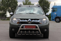 Dacia Duster 2008-2018 Orurowanie przednie z napisem WT004 (stal nierdzewna) zdjęcia 3