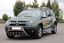 Dacia Duster 2008-2018 Orurowanie przednie z napisem WT004 (stal nierdzewna) zdjęcia 1