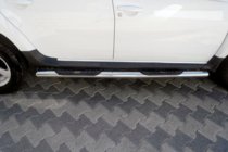 Dacia Duster 2008-2018 Rury boczne z wstawkami (2 szt., stal nierdzewna) zdjęcia 1