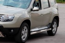 Dacia Duster 2008-2018 Rury boczne z wstawkami (2 szt., stal nierdzewna) zdjęcia 6