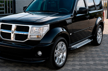 Dodge Nitro 2006-2011 Progi boczne Allmond Grey (2 szt., aluminium) zdjęcia 1