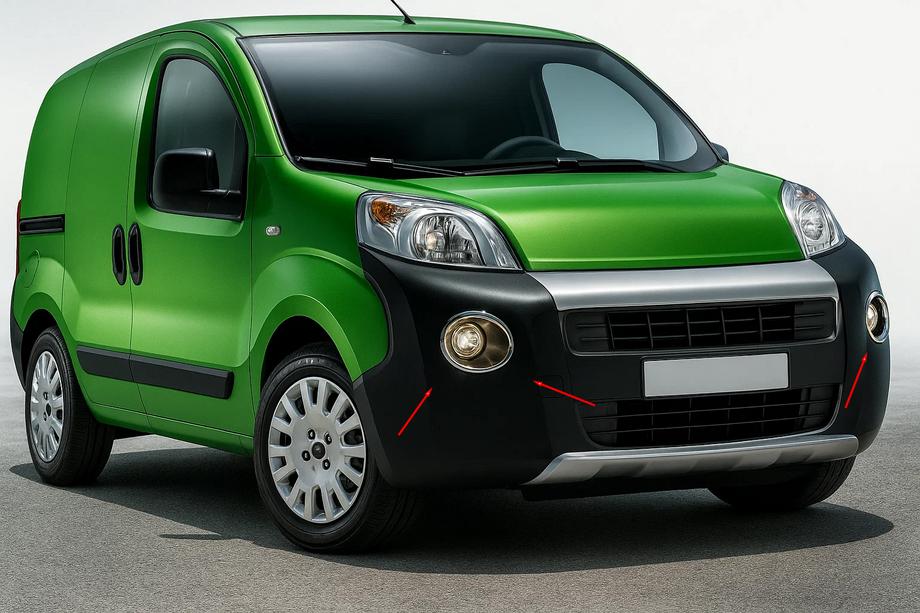 Fiat Fiorino/Qubo 2008-2024 Nakładki na światła przeciwmgielne górny model (2 szt., stal nierdzewna) Image