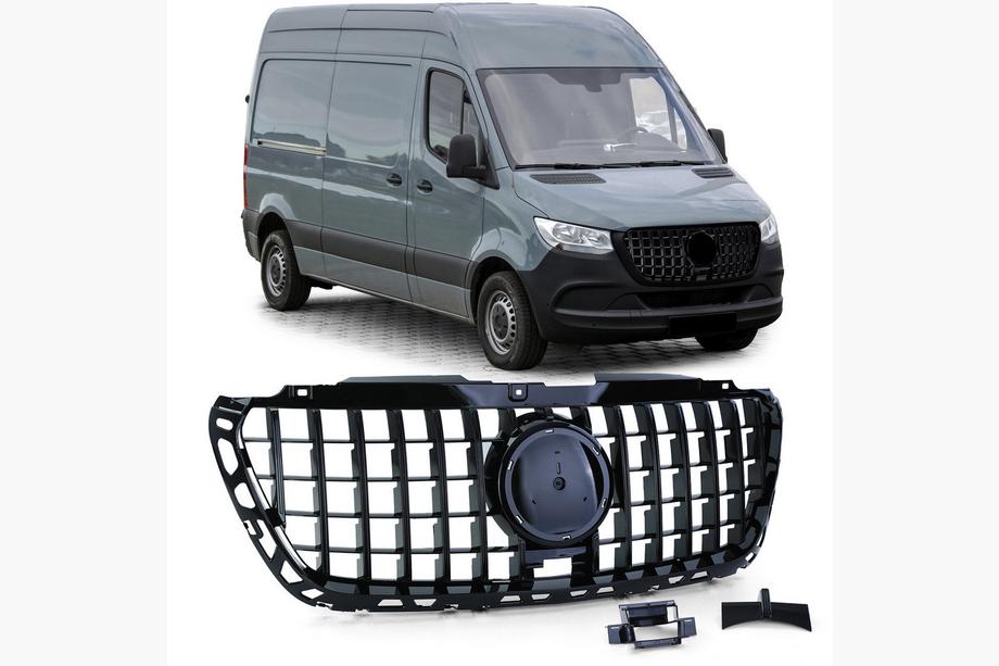 Mercedes Sprinter W907/W910 2018- Przedni Grill Panamericana GT Panamericana Czarny Premium Image