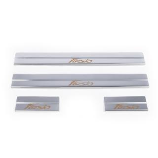 Nakładki progowe Carmos V1 stal nierdzewna komplet 4 szt Ford Fiesta 2008-2017 zdjęcia 2