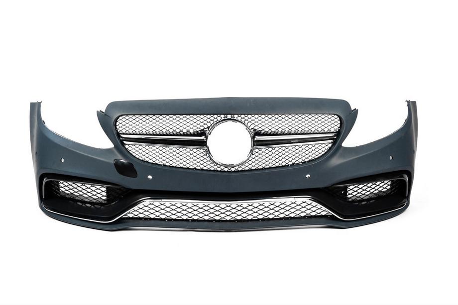Mercedes C-class W205 2014-2021 Przedni zderzak kompletny (design AMG C63 2014-2018) Zdjęcia 2