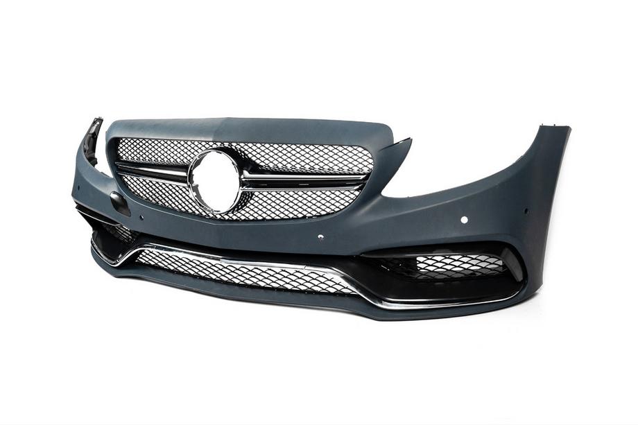 Mercedes C-class W205 2014-2021 Przedni zderzak kompletny (design AMG C63 2014-2018) Zdjęcia 3